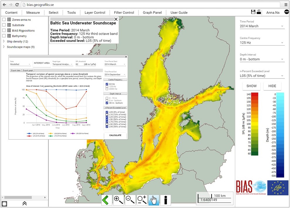 BIAS Soundscape Planning Tool Screendump